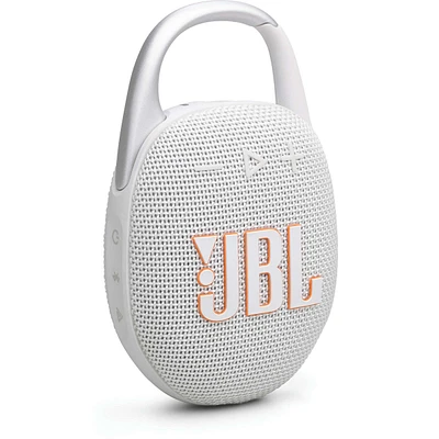 JBL Clip 5 Ultra-Portable Waterproof Speaker - White