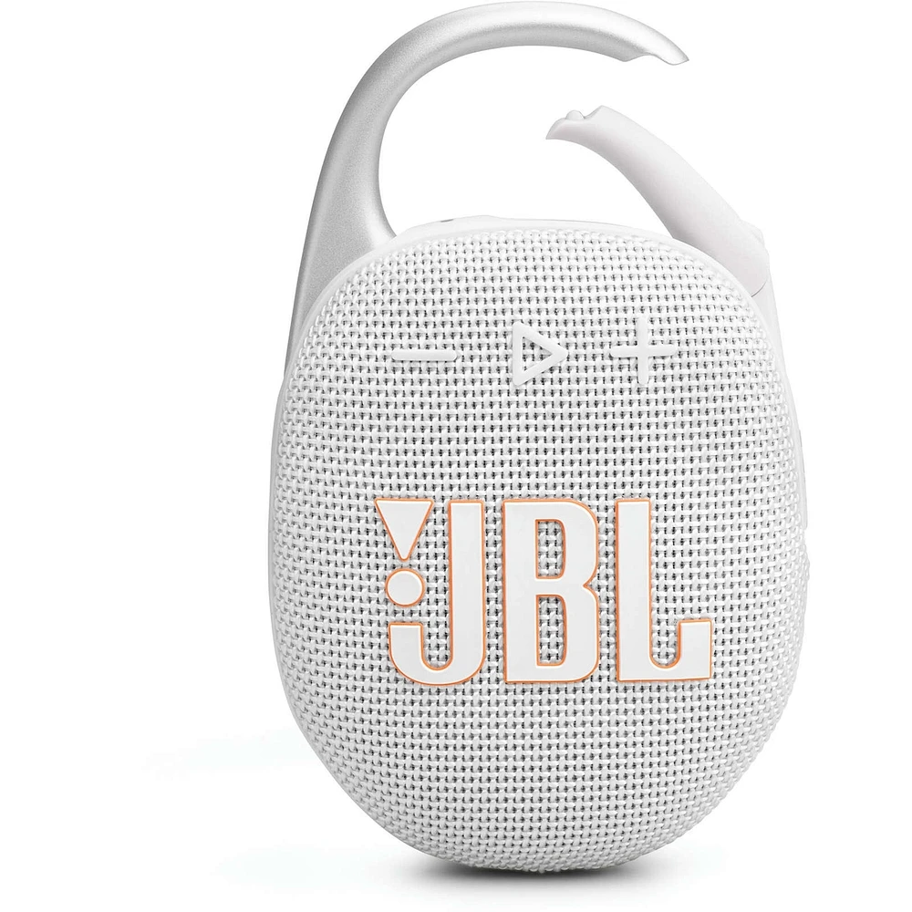 JBL Clip 5 Ultra-Portable Waterproof Speaker - White
