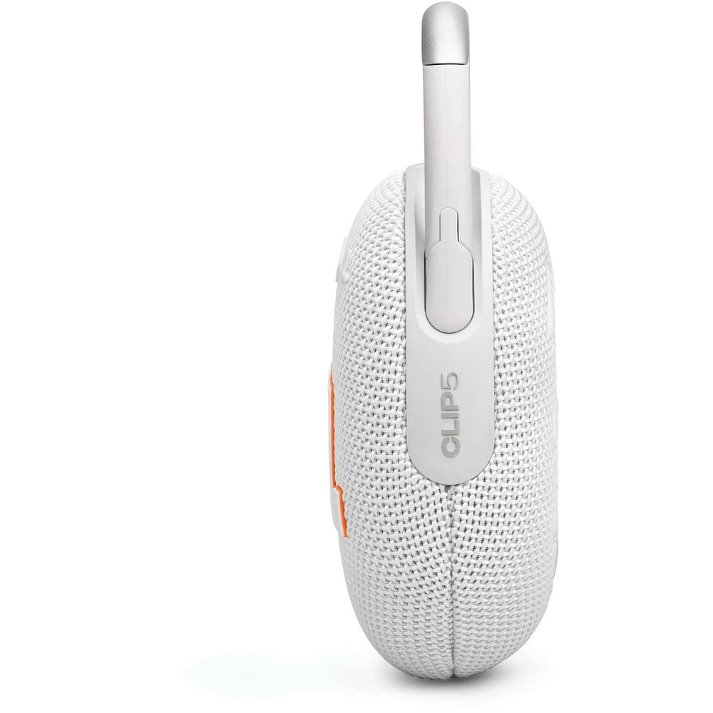 JBL Clip 5 Ultra-Portable Waterproof Speaker - White