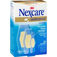 Nexcare™ Advanced Healing Waterproof Hydrocolloid Bandages, Ast. Sizes, 10 pk