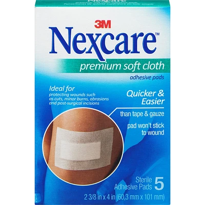 Nexcare™ Premium Soft Cloth Adhesive Pads, H3564-CA
