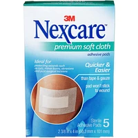 Nexcare™ Premium Soft Cloth Adhesive Pads, H3564-CA