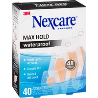 Nexcare™ Max Hold Waterproof Bandages, Assorted 40 ct value pack