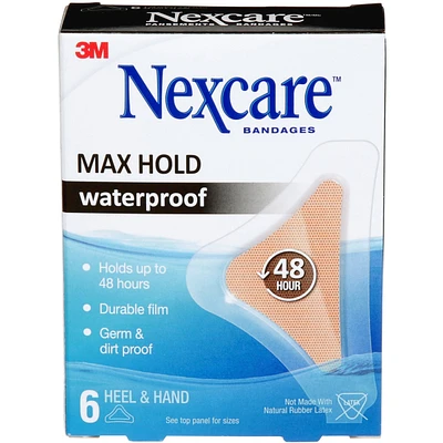 Nexcare™ Max-Hold Heel/Hand Waterproof Bandages