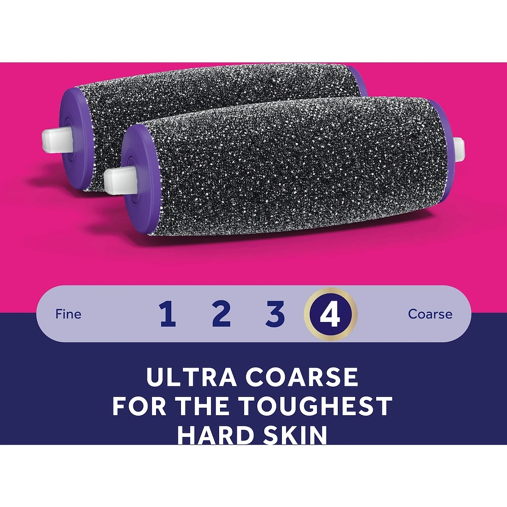 Amopé® Pedi Perfect™ Ultra Coarse Roller Heads, 2 refills