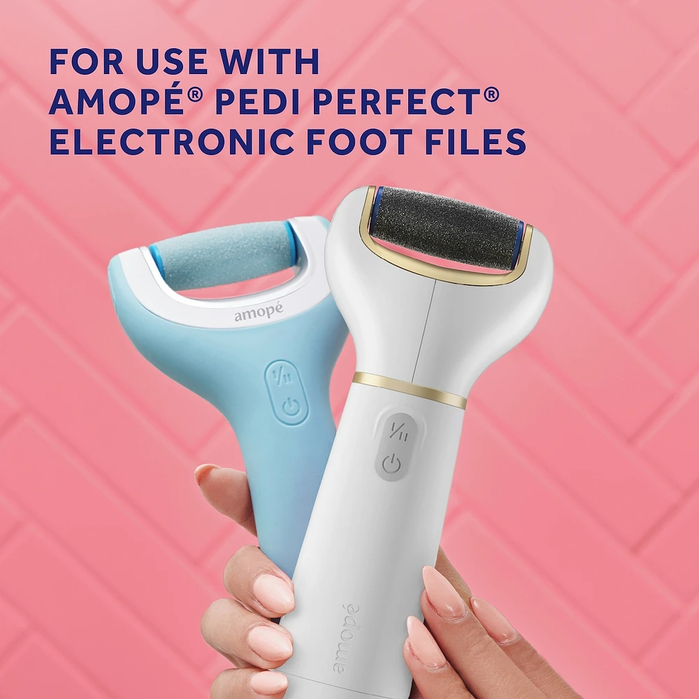 Amopé® Pedi Perfect™ Ultra Coarse Roller Heads, 2 refills