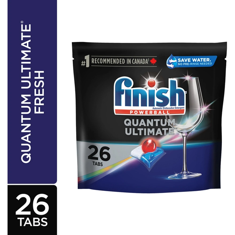 Dishwasher Detergent Pods, Quantum Ultimate, Fresh, 26 Tablets