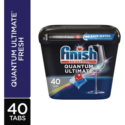 Dishwasher Detergent Pods, Quantum Ultimate, Fresh, 40 Tablets