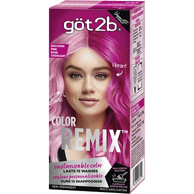 Color RemixTM, Customizable Semi-Permanent Hair Color, Shocking Pink