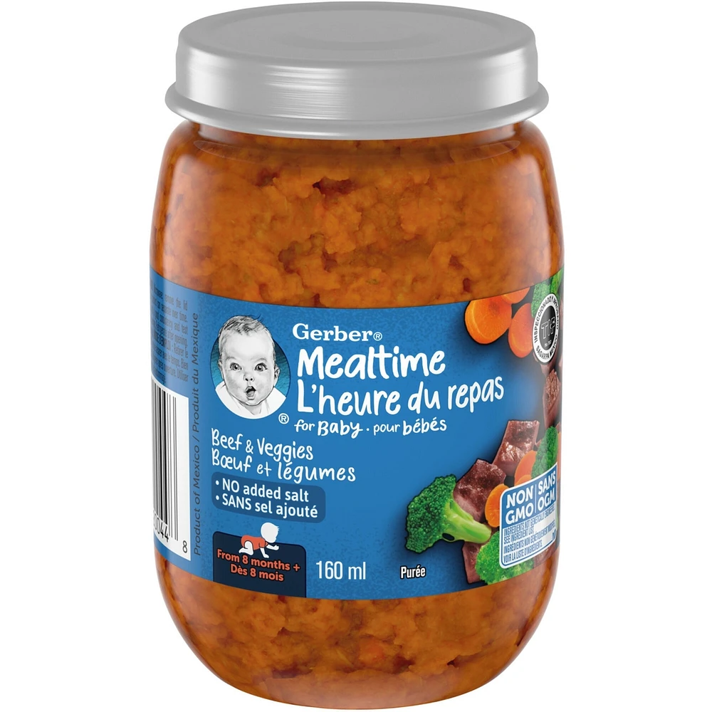 Mealtime Purée Beef And Veggies Jar