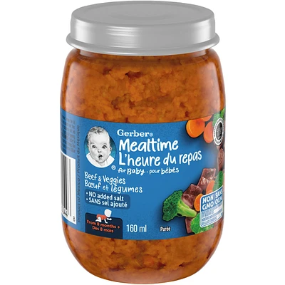 Mealtime Purée Beef And Veggies Jar