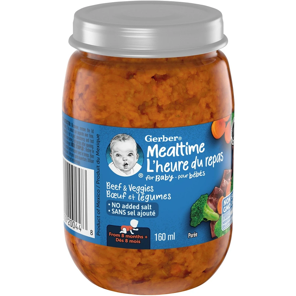 Mealtime Purée Beef And Veggies Jar