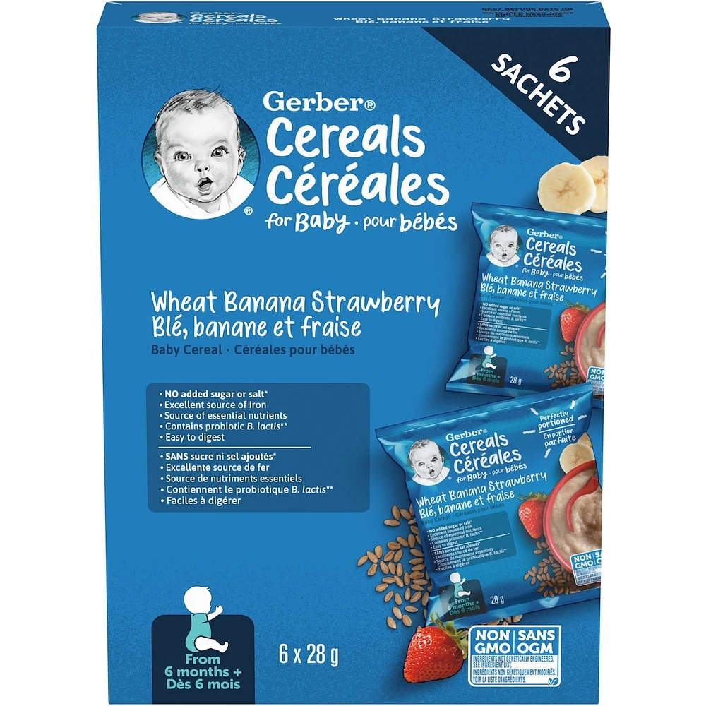 Baby Cereal Wheat Banana Strawberry Sachet