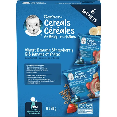 Baby Cereal Wheat Banana Strawberry Sachet