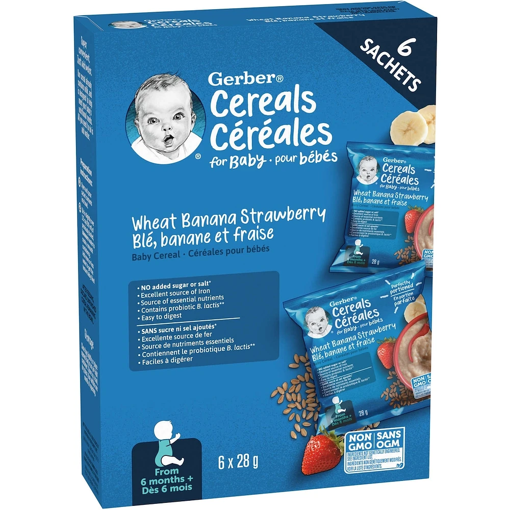 Baby Cereal Wheat Banana Strawberry Sachet