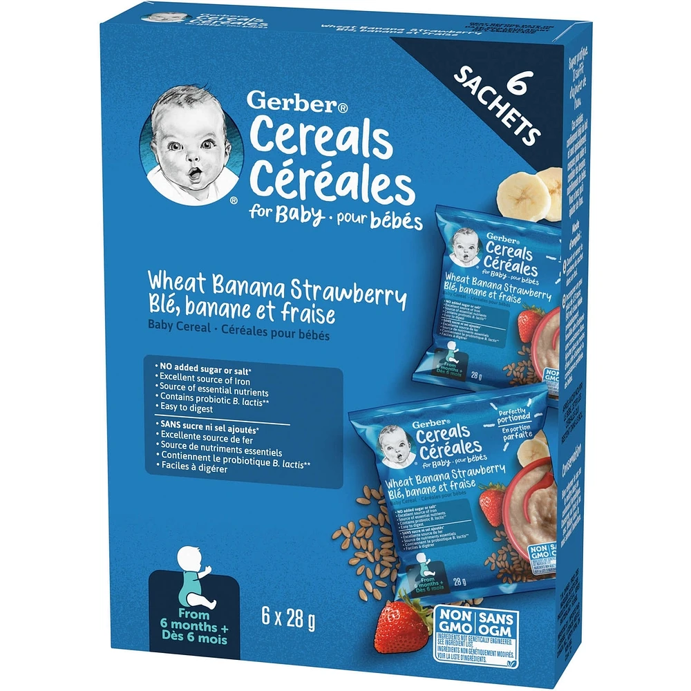 Baby Cereal Wheat Banana Strawberry Sachet