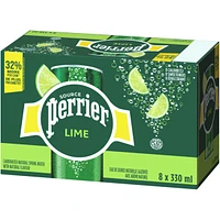 Lime Carbonated Natural Spring Water with Natural Flavour, No Calories, No Sweeteners, No Sodium, Can