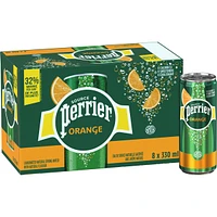 Orange Carbonated Natural Spring Water, No Calories, No Sweeteners, No Sodium, Can
