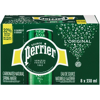 Original Carbonated Natural Spring Water, No Calories, No Sweeteners, No Sodium, Can