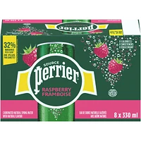 Raspberry Carbonated Natural Spring Water with Natural Flavour, No Calories, No Sweeteners, No Sodium, Can