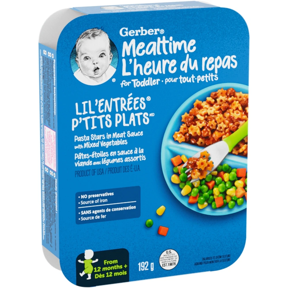 LIL' ENTRÉES Pasta Stars In Meat Sauce With Mixed Vegetables
