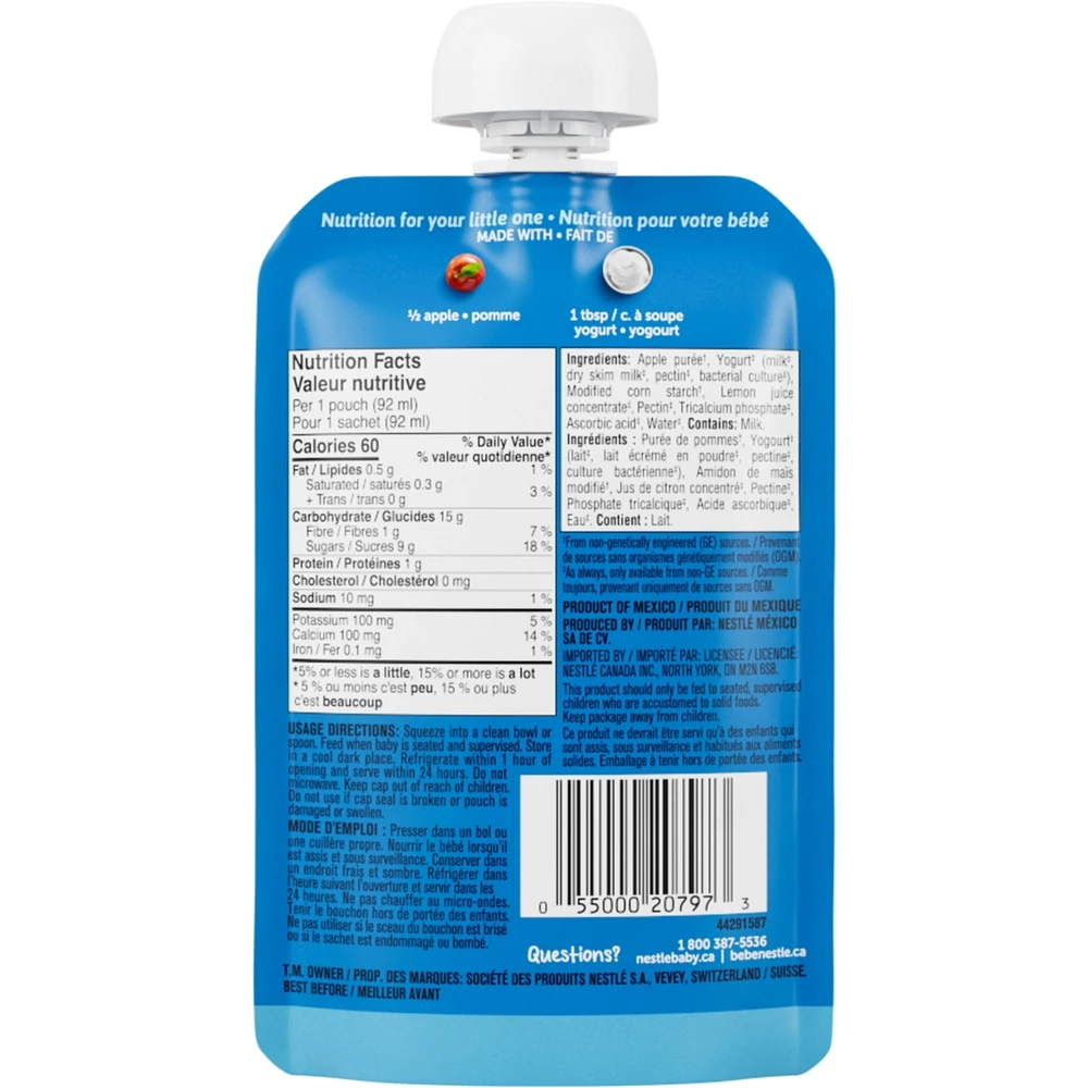 Apple Yogurt Purée, For Babies Pouch