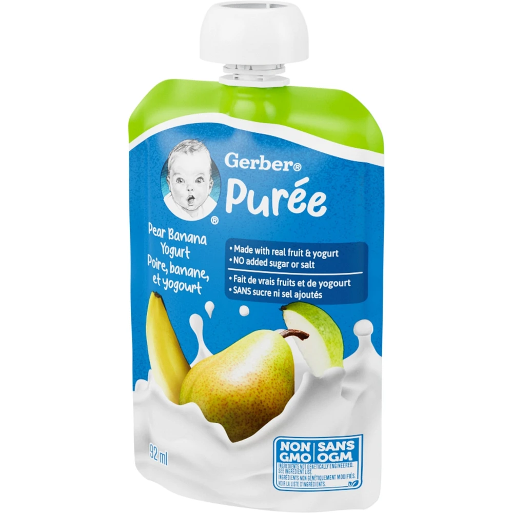 Pear Banana Yogurt Purée Pouch