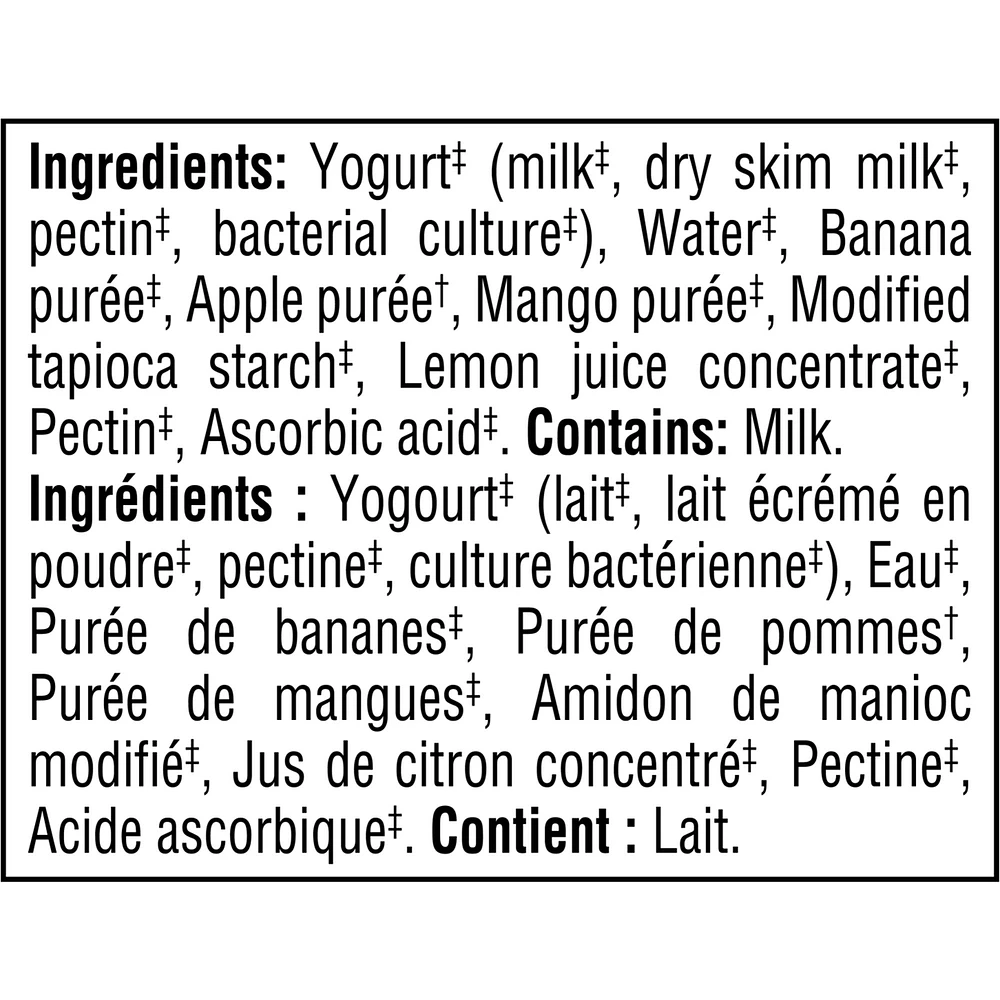 Banana Apple Mango Yogurt Purée Pouch