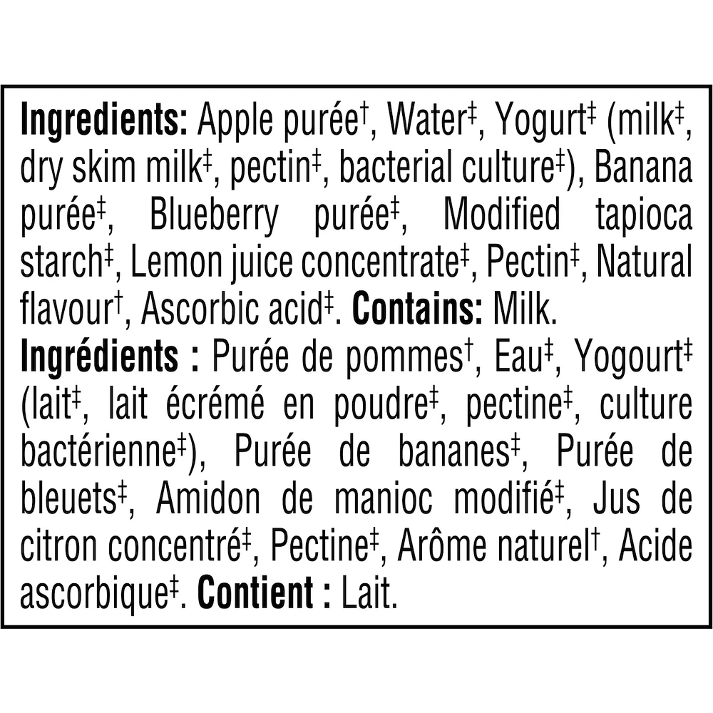 Apple Banana Blueberry Yogurt Purée