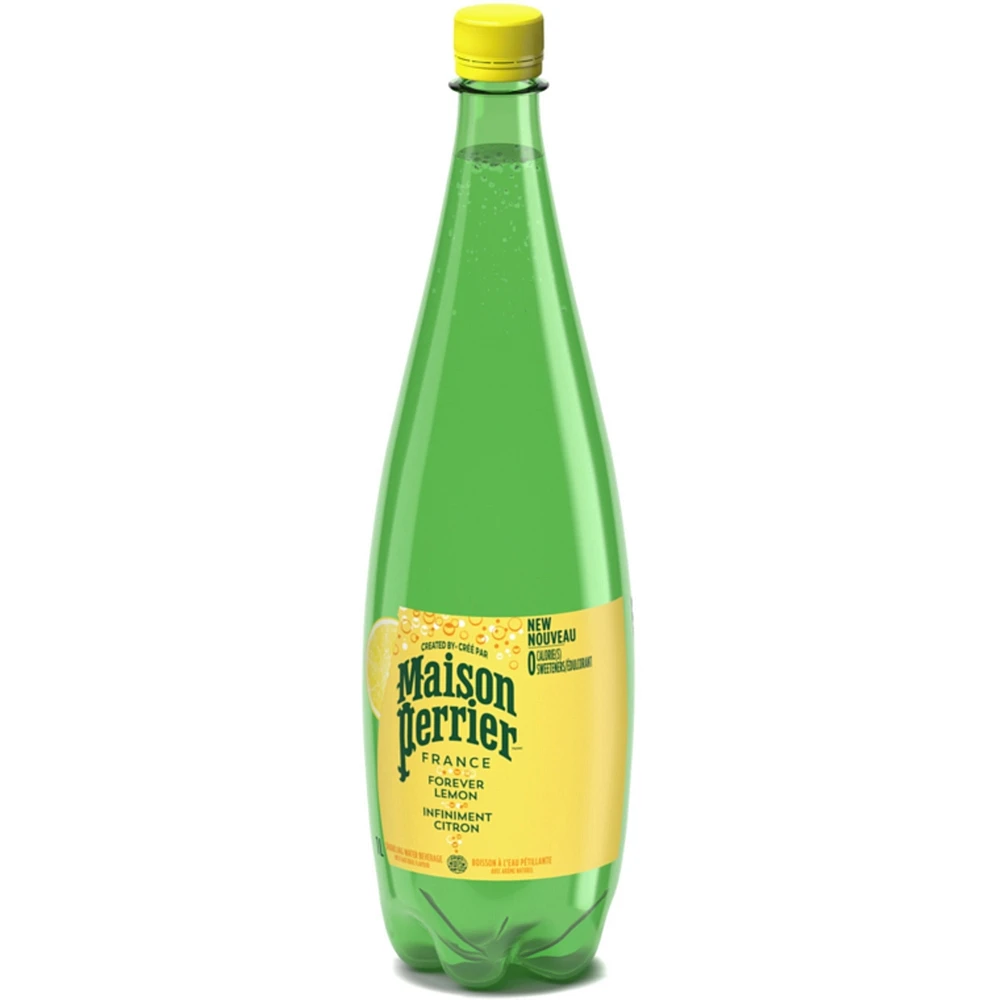 Forever Lemon, Sparkling Water Beverage, Natural Lemon Flavour, No Calories, No Sweeteners, No Sodium, Sourced & Bottled In France