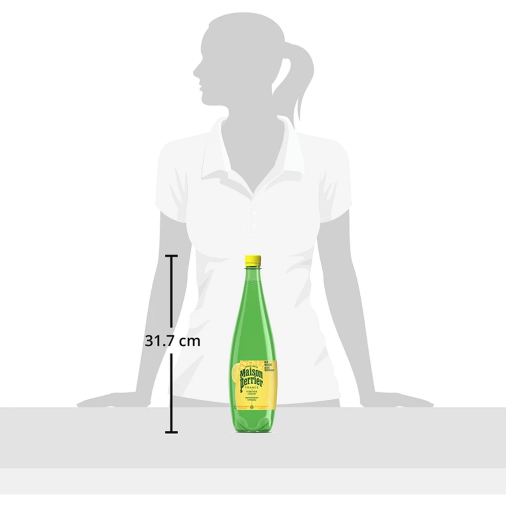 Forever Lemon, Sparkling Water Beverage, Natural Lemon Flavour, No Calories, No Sweeteners, No Sodium, Sourced & Bottled In France