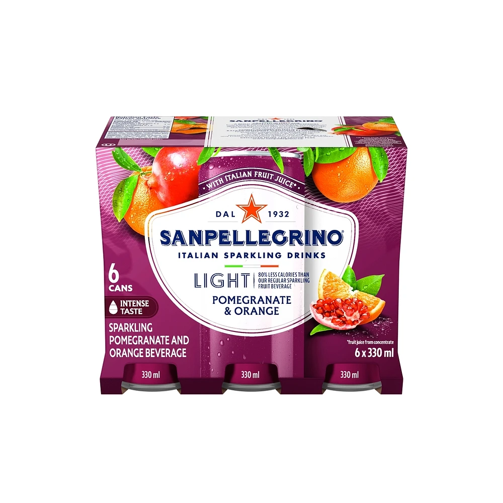 Light Pomegranate & Orange, Sparkling Fruit Beverage