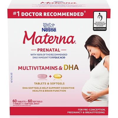 DHA Prenatal Supplement Combo-Pack  60 tablets 60 softgels