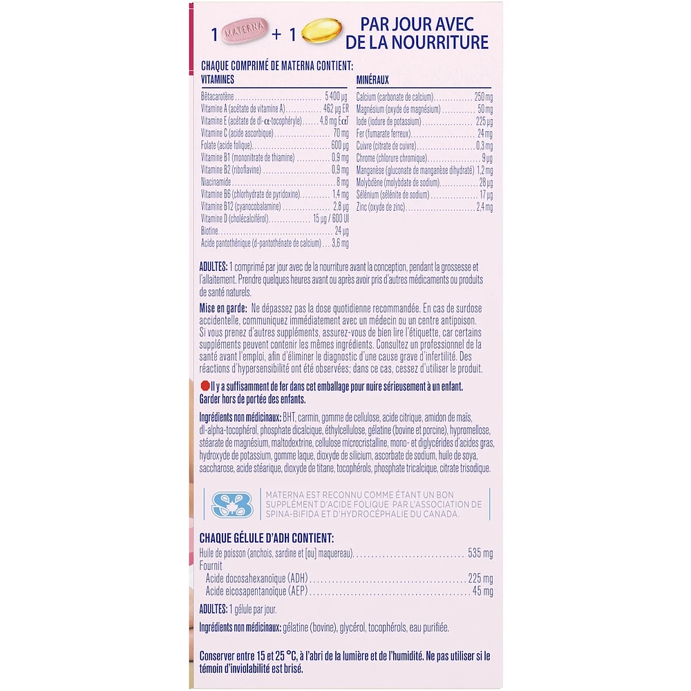 DHA Prenatal Supplement Combo-Pack  60 tablets 60 softgels