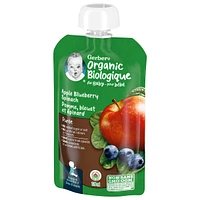 Organic Purée Apple Blueberries Spinach Baby Food
