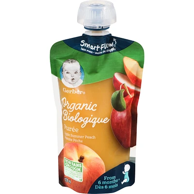 Organic Purée Apple Summer Peach Baby Food