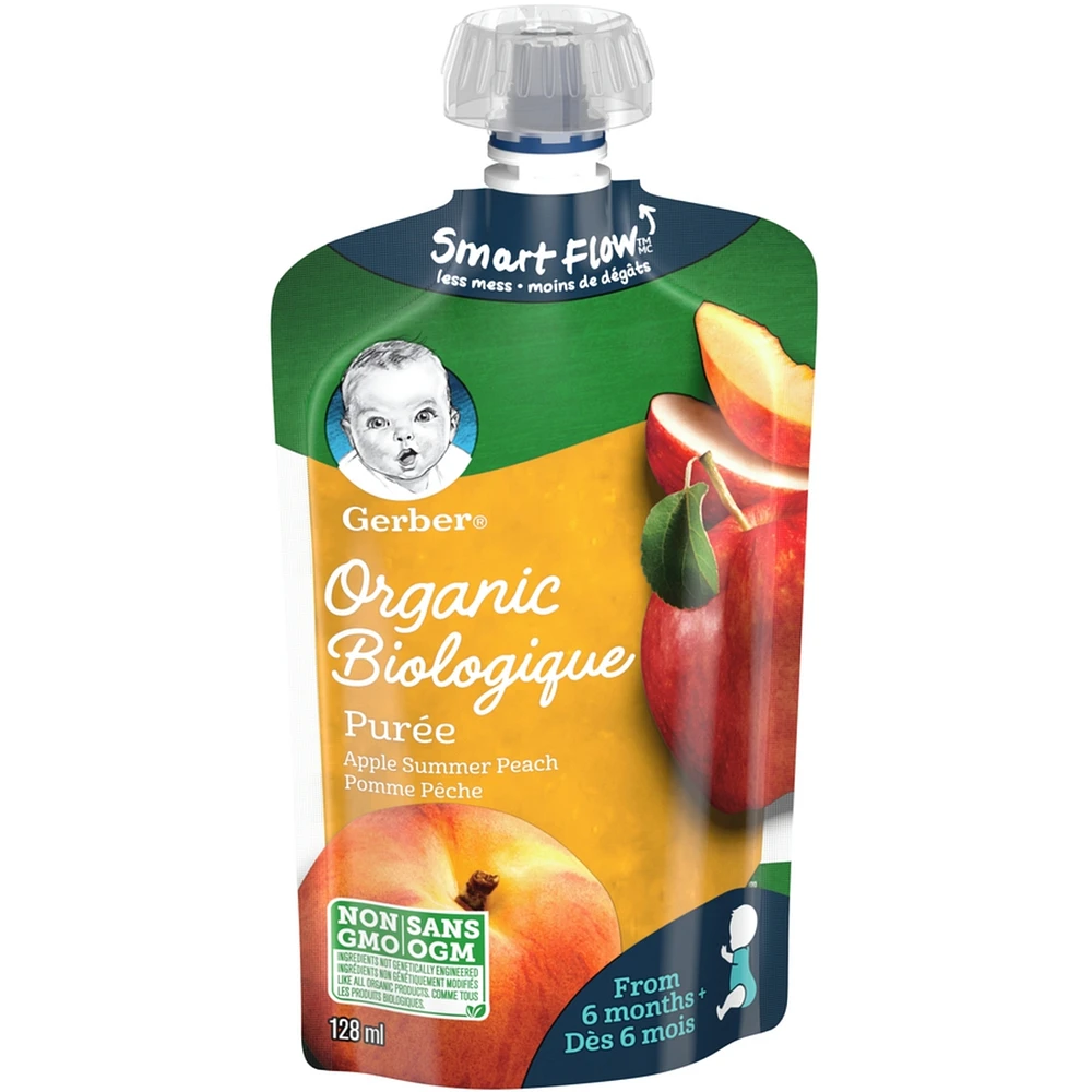 Organic Purée Apple Summer Peach Baby Food