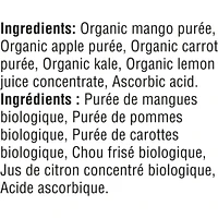 Organic Purée Mango Apple Carrot Kale Baby Food