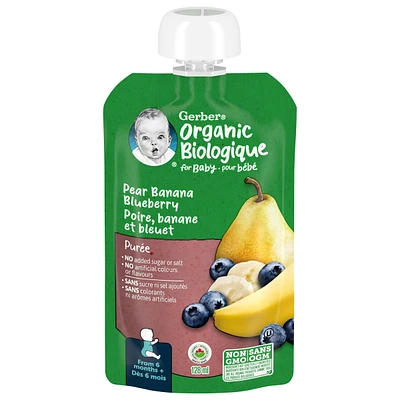 Organic Purée Pear Banana Blueberry Baby Food