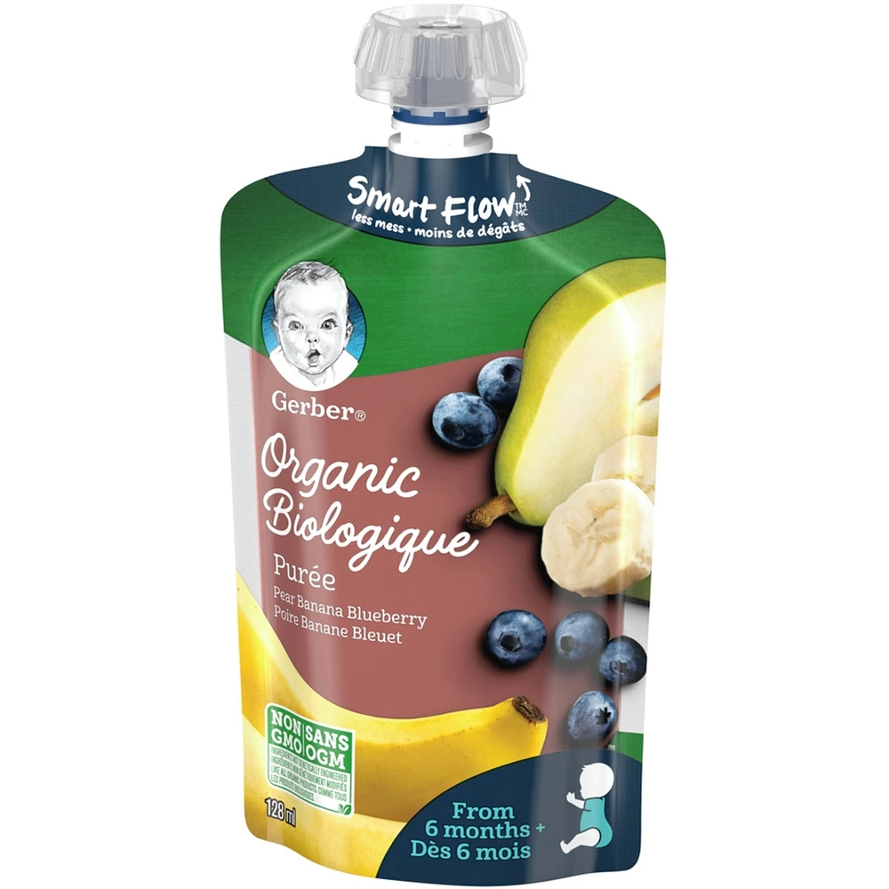 Organic Purée Pear Banana Blueberry Baby Food