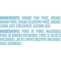 Organic Purée Pear Banana Blueberry Baby Food
