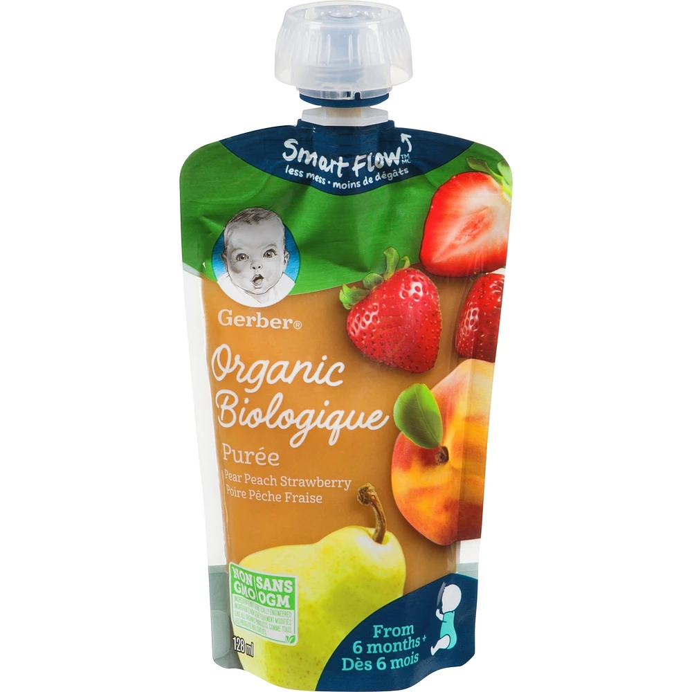 Organic Purée Pear Peach Strawberry Baby Food