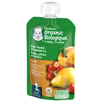 Biologique Purée Poire Pêche Fraise Aliment pour Bébé