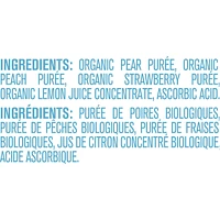 Organic Purée Pear Peach Strawberry Baby Food