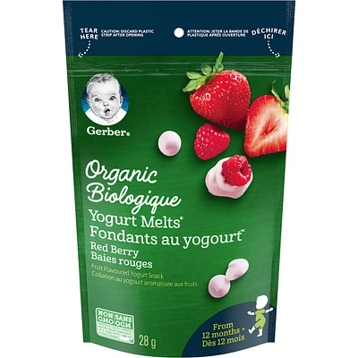 GERBER Organic YOGURT MELTS Red Berry Toddler Snack