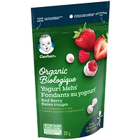 GERBER Organic YOGURT MELTS Red Berry Toddler Snack