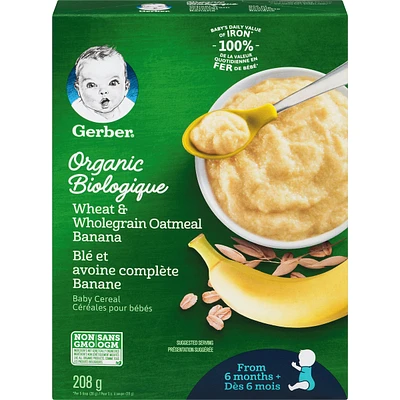 GERBER ORGANIC CEREAL BANANA