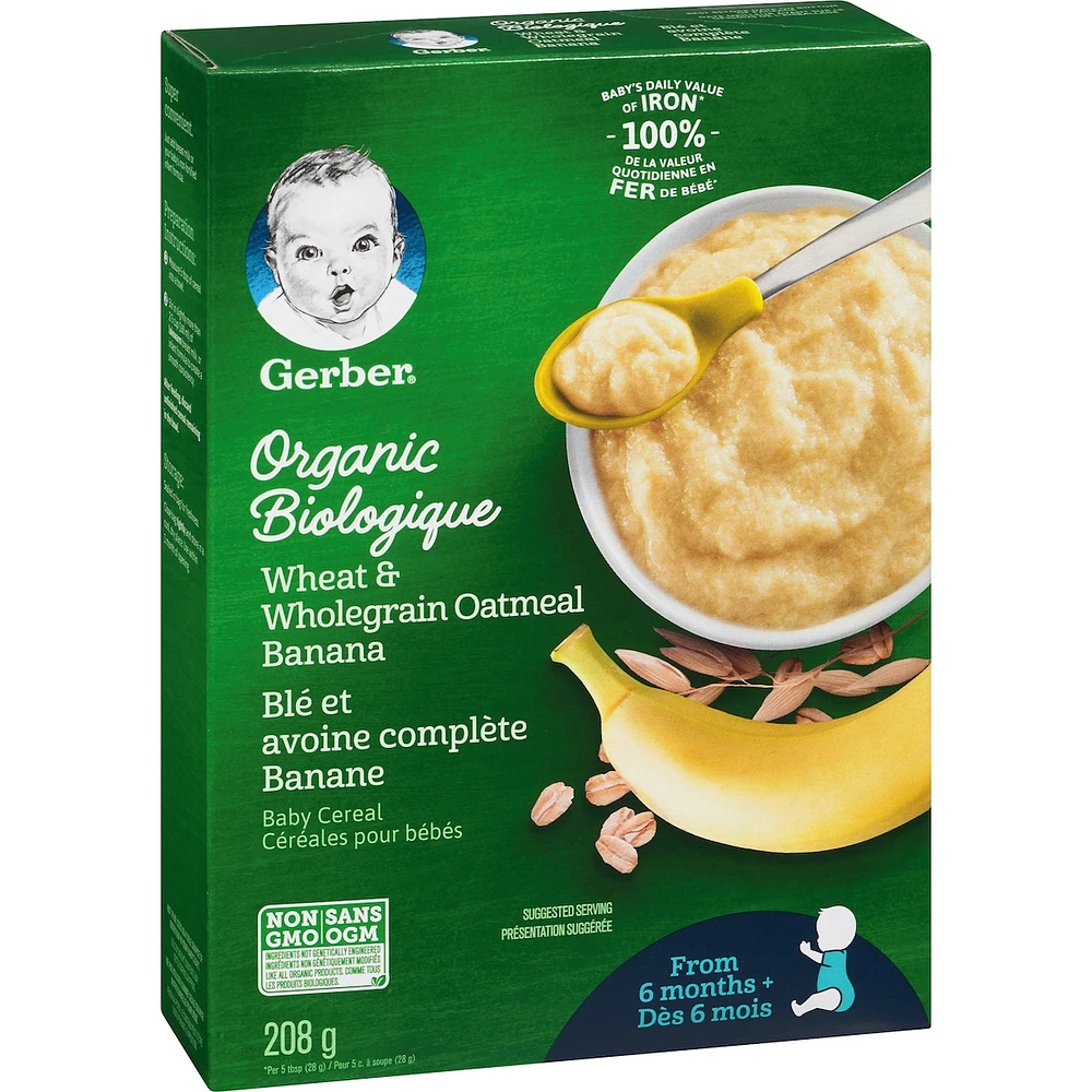 GERBER ORGANIC CEREAL BANANA