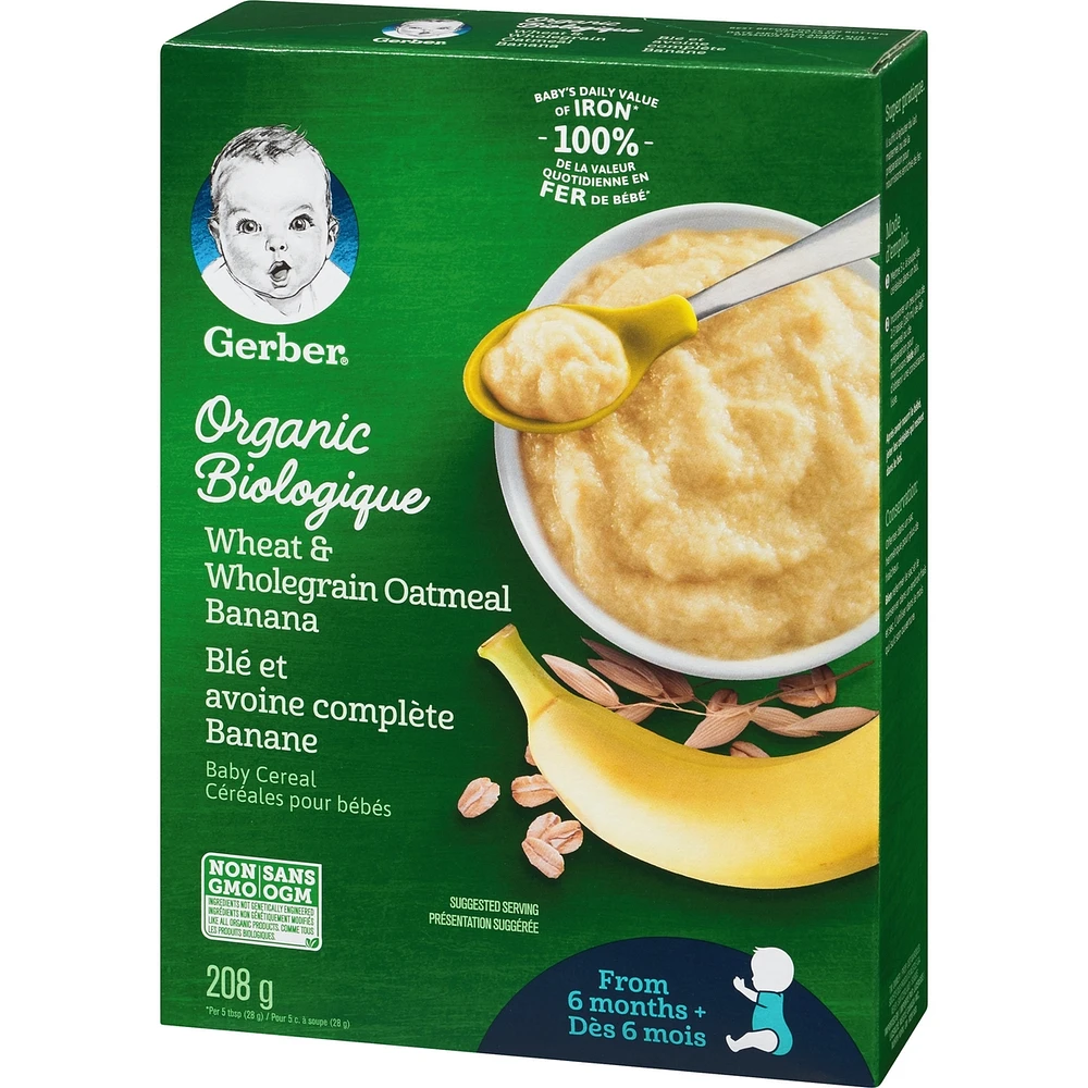 GERBER ORGANIC CEREAL BANANA