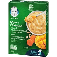 GERBER ORGANIC CEREAL MNGO CRT